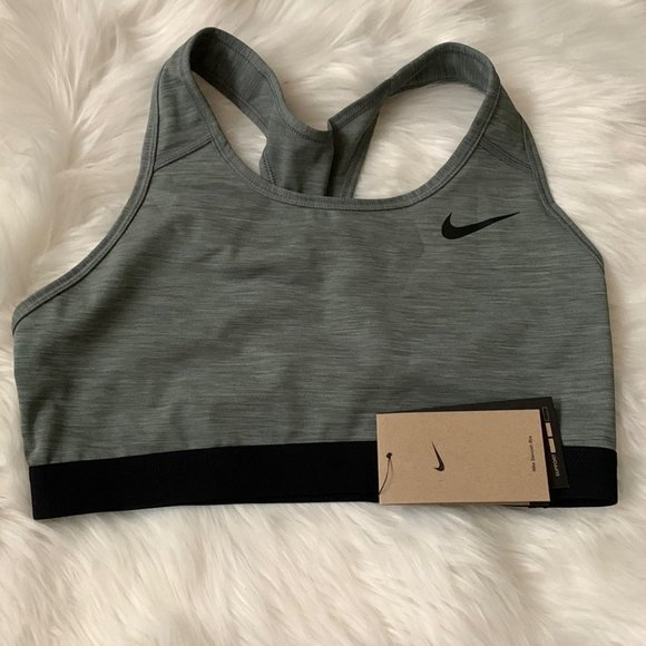Nike Other - NIKE Swoosh Women's Medium-Support Non-Padded Sports Bra in Smoke Grey Sz L